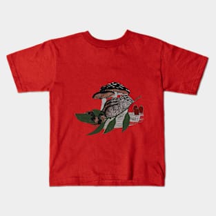 Squirrel Mushroom Kids T-Shirt